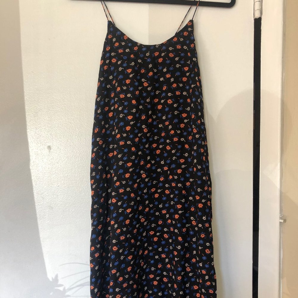 Madewell Tie-Back Slip Dress in Prairie Posies